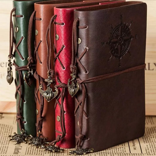 Vintage Anchors PU Leather Notebook with Replaceable Stationery